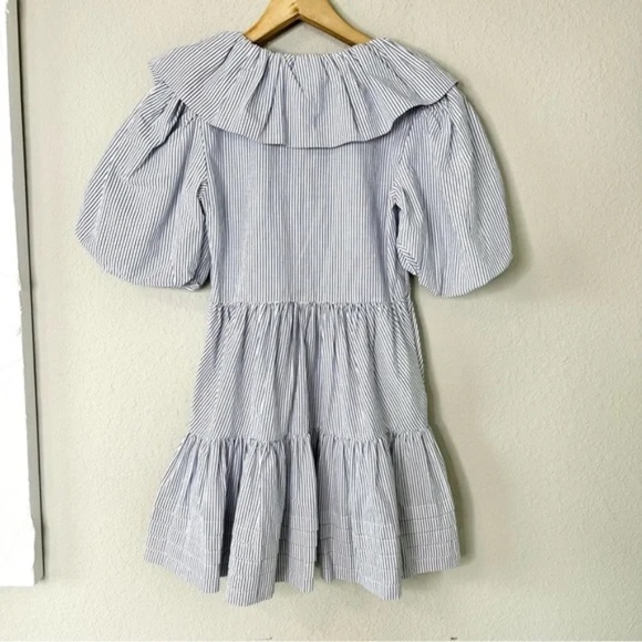 Saylor Zerina Striped Linen Blend A Line Mini Dress - Picture 8 of 17